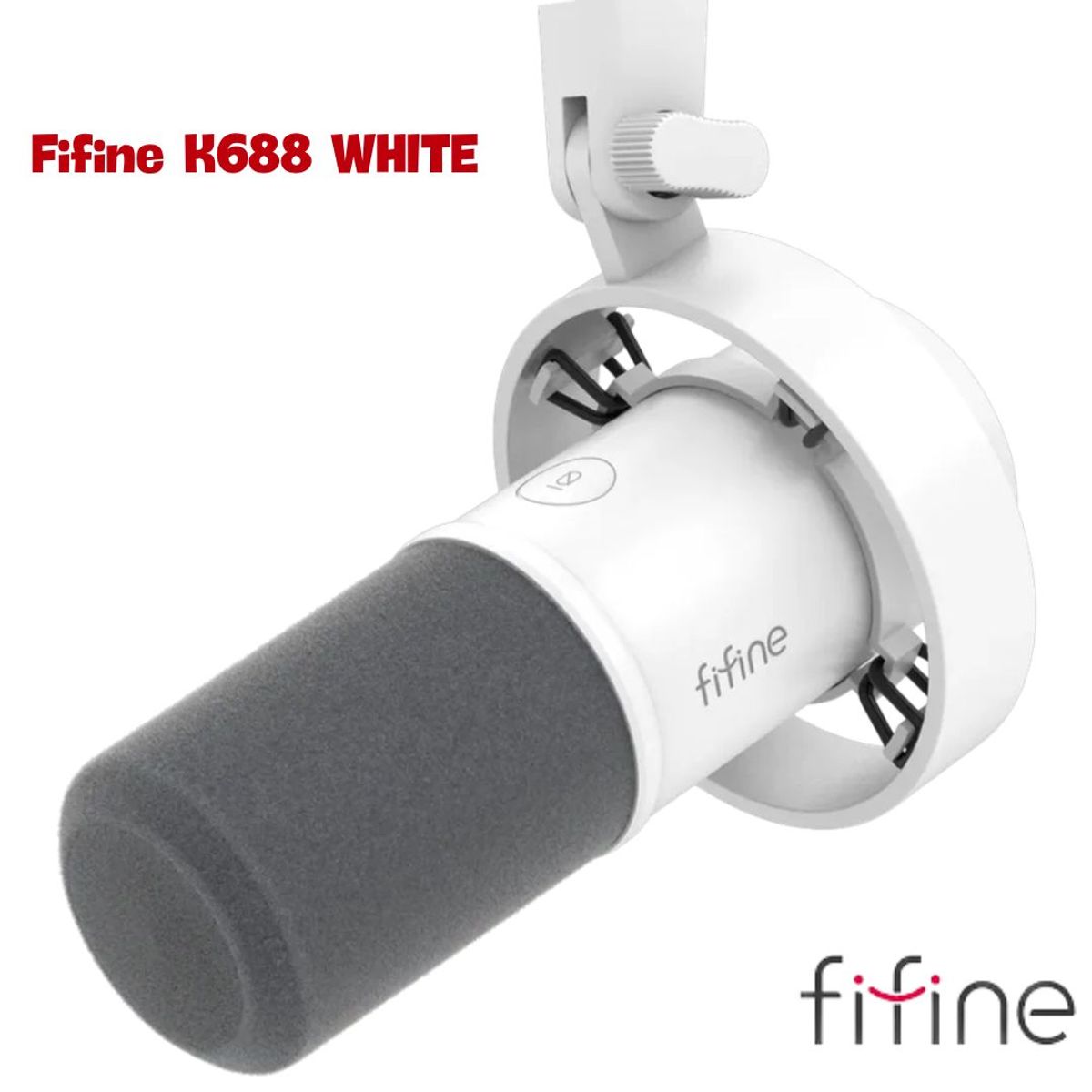 FIFINE - Micrófono Fifine K688 WHITE Dinámico