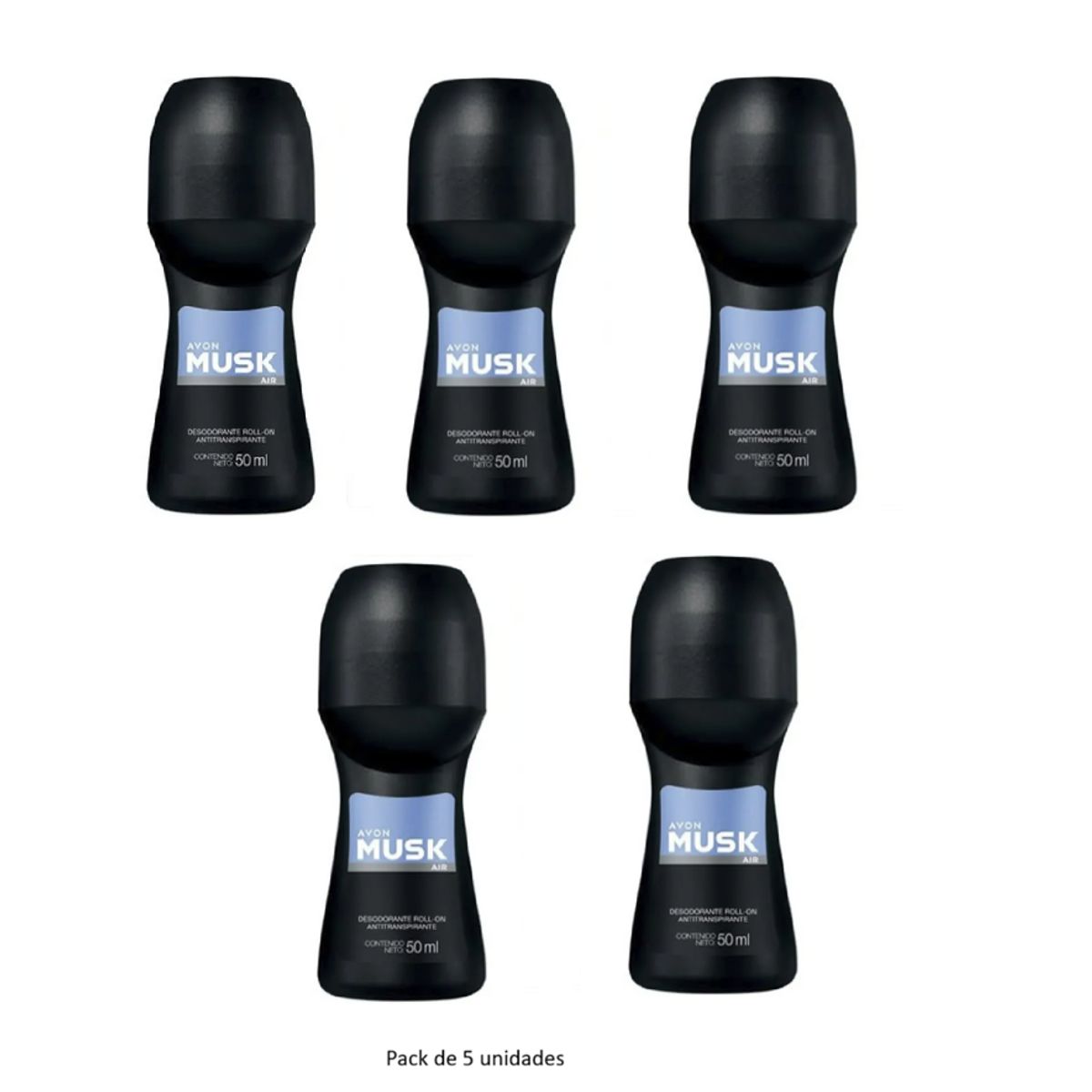 AVON - Avon - desodorante roll on Musk Air 50ml Pack de 5 unidades