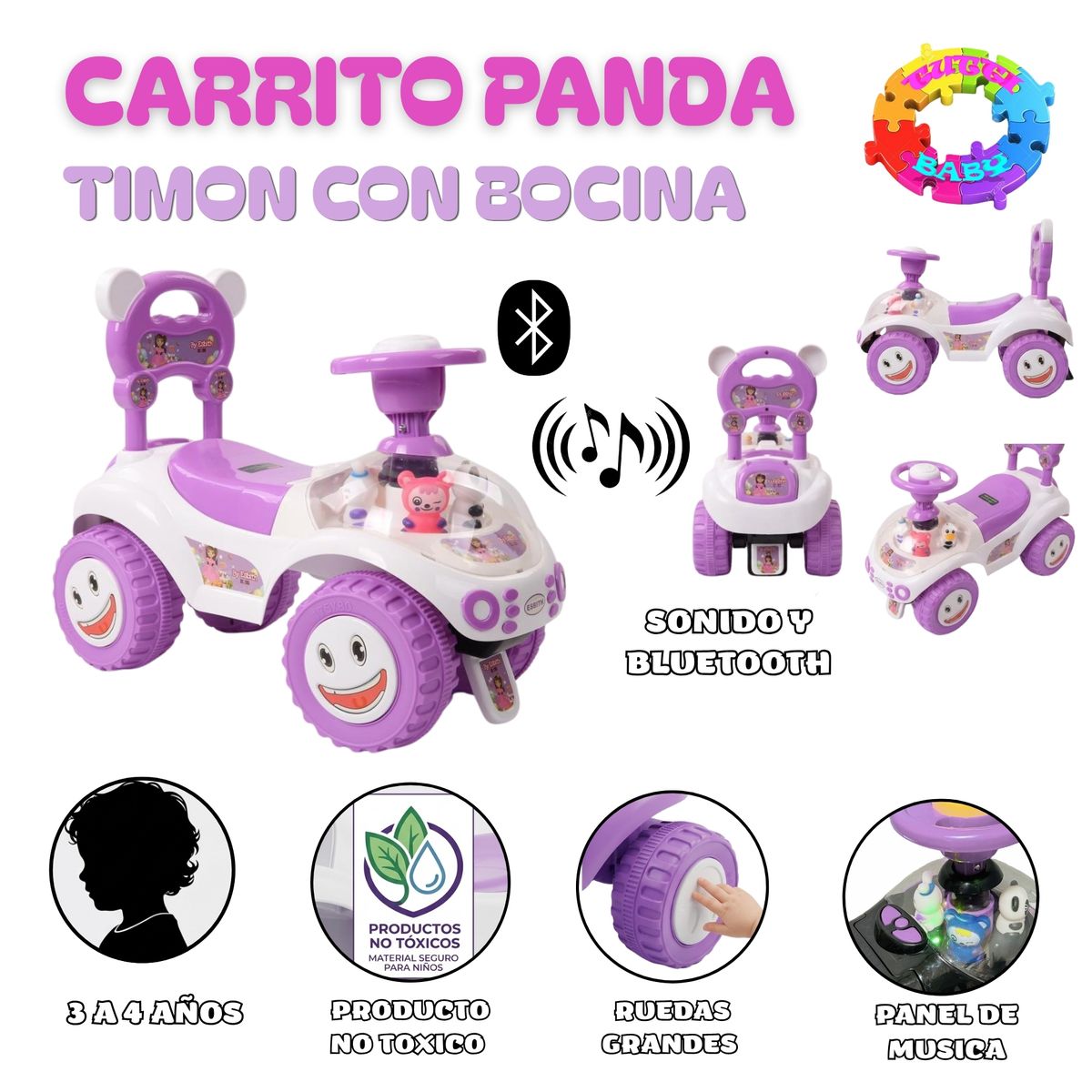 CAM IL MONDO DEL BAMBINO - CORREPASILLO BUGGY MUSICAL CON LUCES PANDITA -