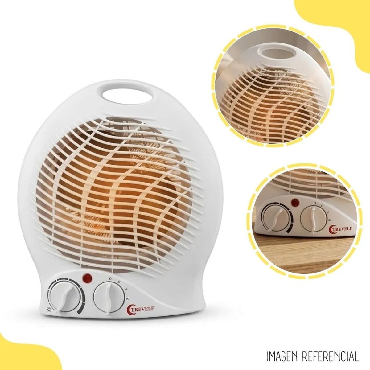TREVELY - Ventilador calefactor portátil Trevely TCH-06