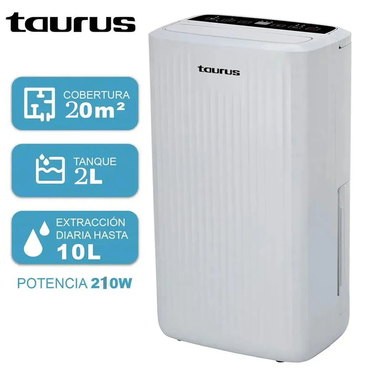 TAURUS - Deshumedecedor Taurus DH-10L 10 Litros 210W.