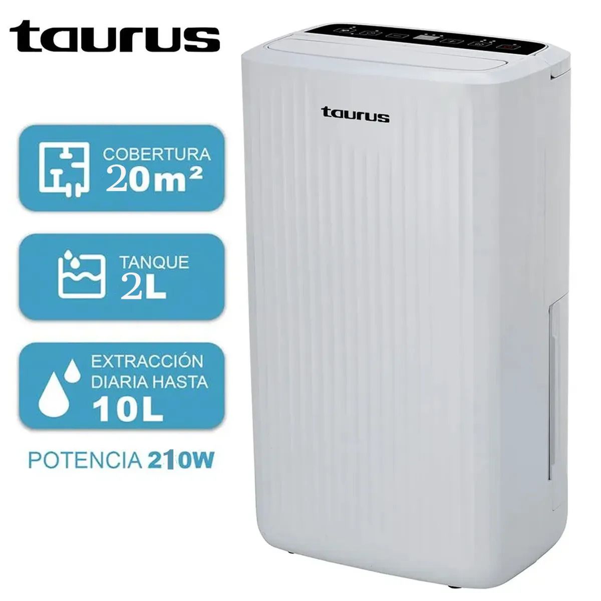 TAURUS - Deshumedecedor Taurus DH-10L 10 Litros 210W.