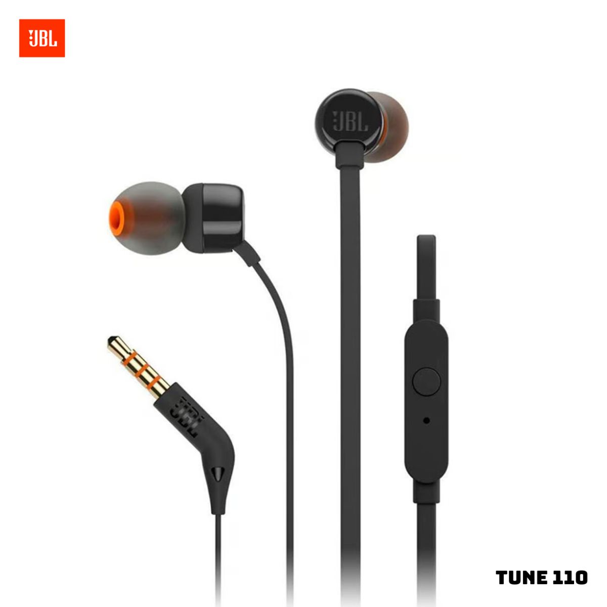 JBL - AUDIFONOS ALAMBRICOS JBL TUNE 110 - NEGRO