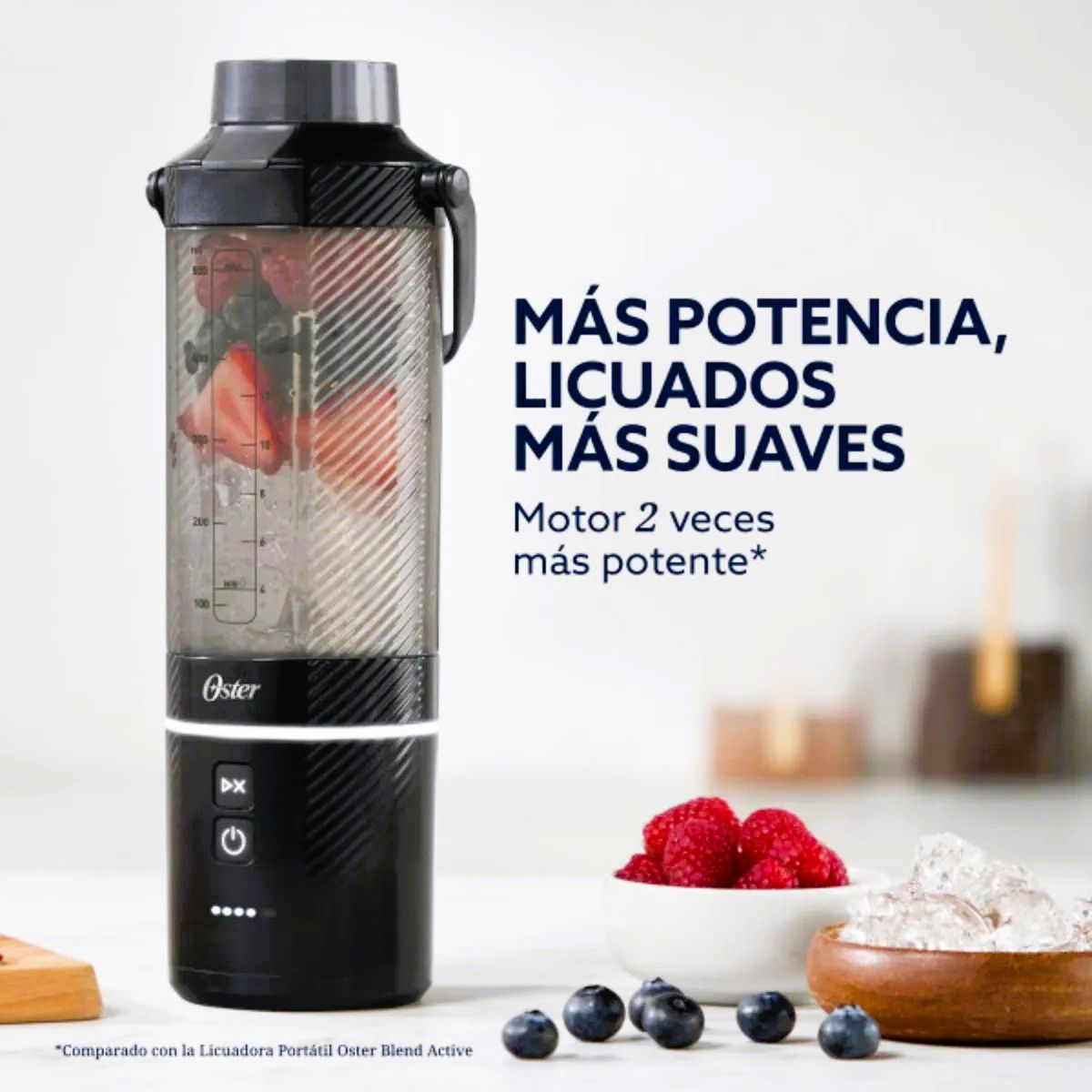 OSTER - Licuadora Oster Portátil GoMAX 500 ml Negro Recargable 100 Watts BLSTGFP-B20-000 (Nuevo Modelo)
