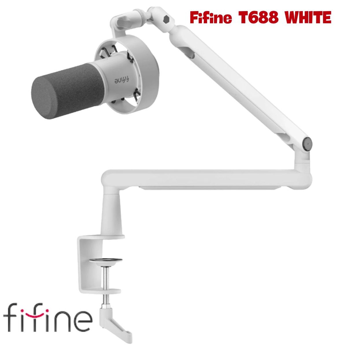 FIFINE - Micrófono Fifine T688 WHITE Dinámico