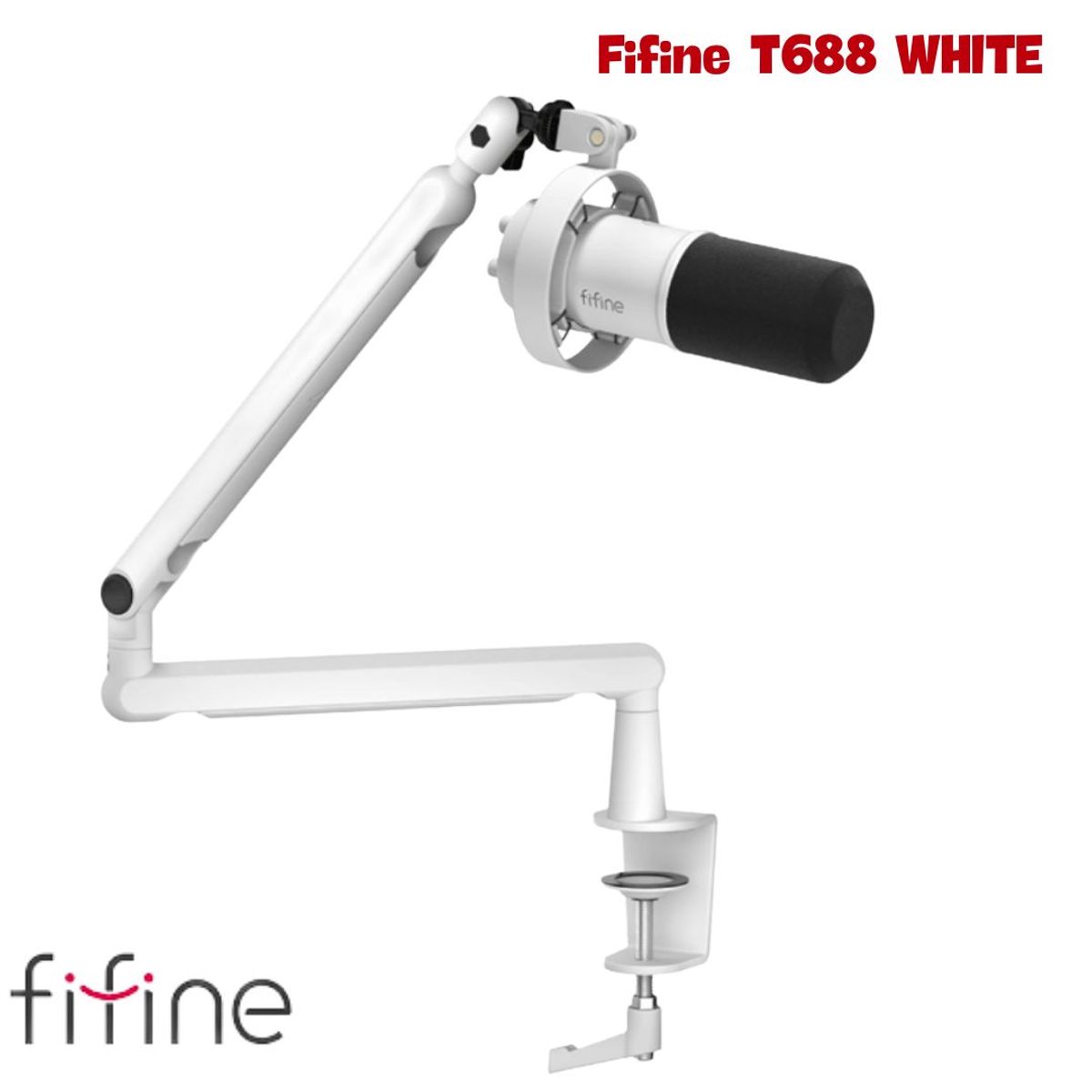 FIFINE - Micrófono Fifine T688 WHITE Dinámico