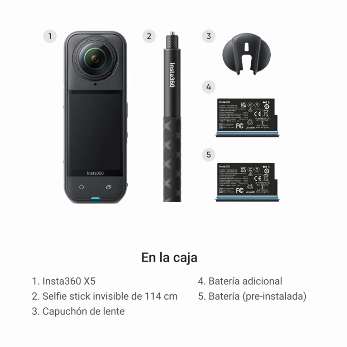 Insta360 - Cámara X5 Starter Bundle Insta360