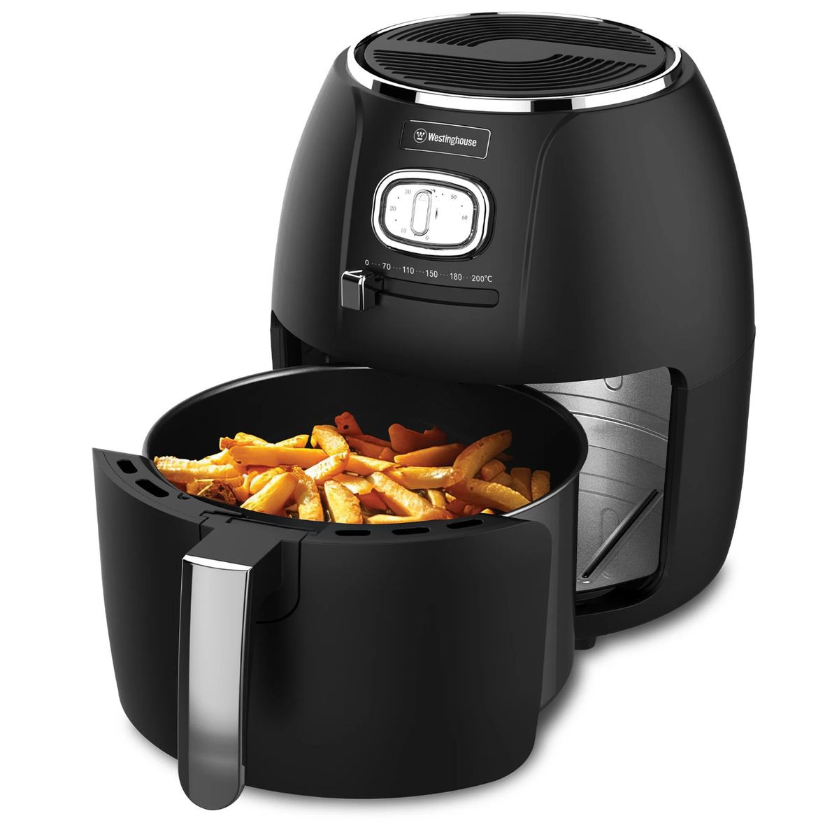WESTINGHOUSE - Freidora de aire 1500W Retro 4L negro
