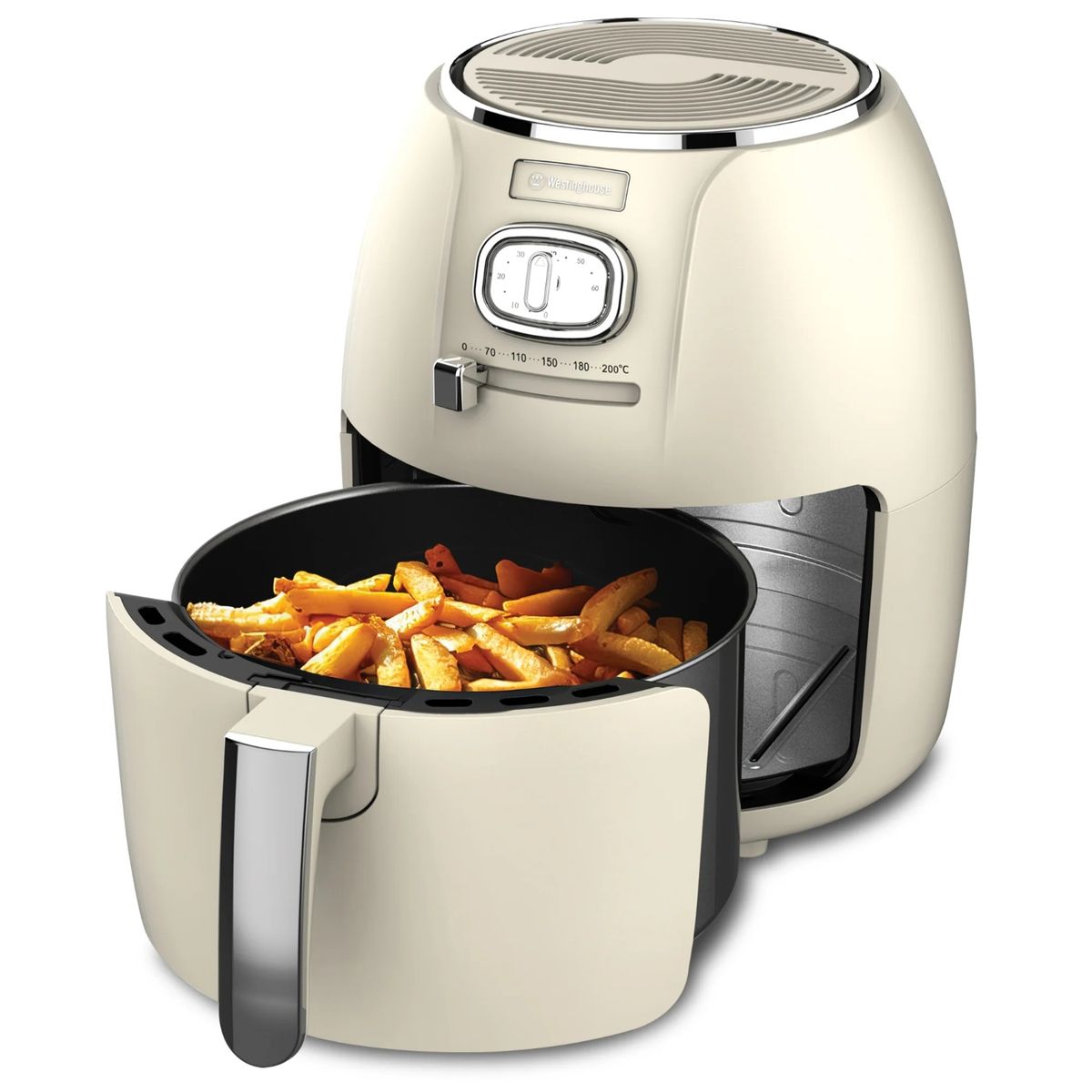 WESTINGHOUSE - Freidora de Aire 1500W Retro 4L crema