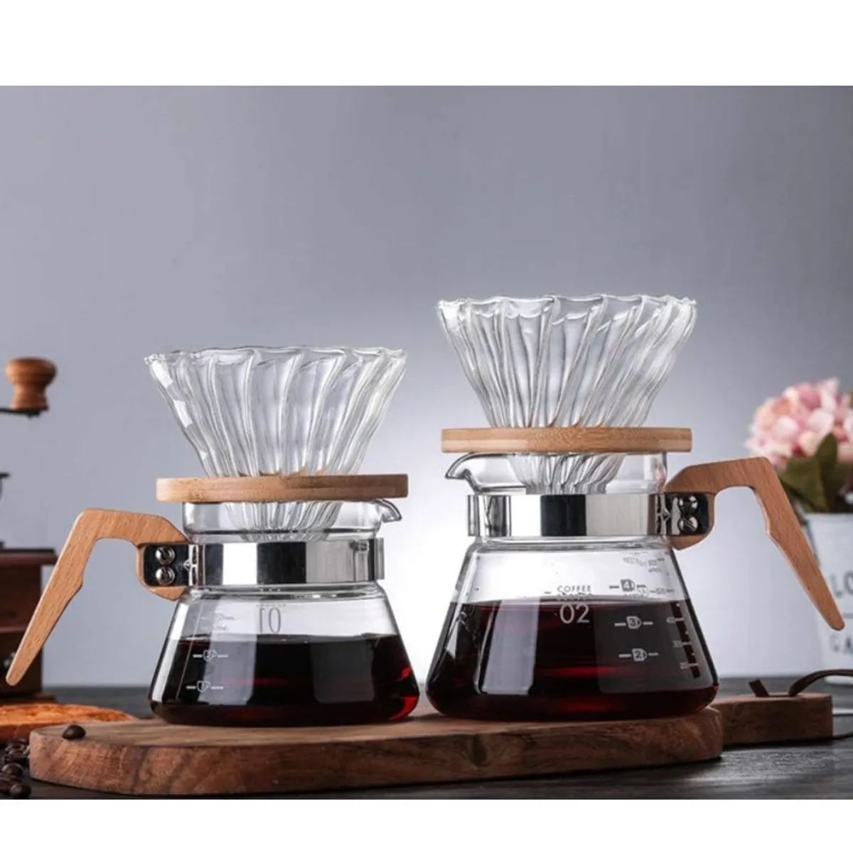 GENERICO - KIT v60 base de madera + decanter 400 ml