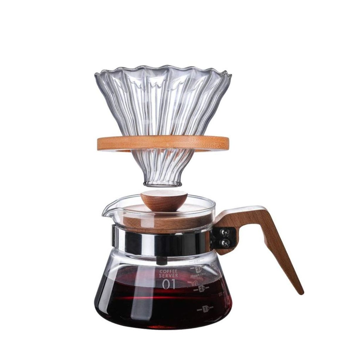 GENERICO - KIT v60 base de madera + decanter 400 ml