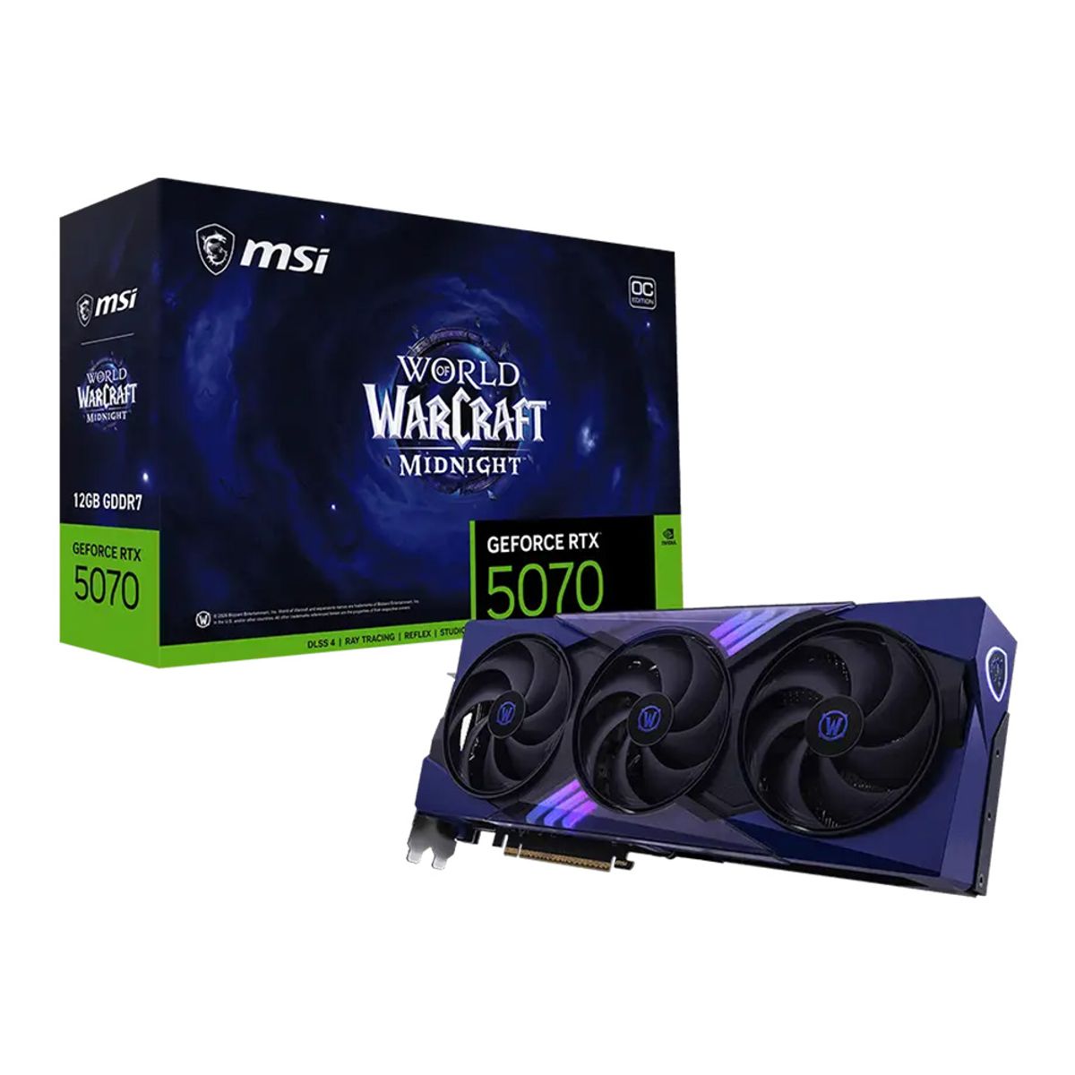 Msi - Tarjeta Gráfica Msi Geforce Rtx 5070 12Gb 192 Bit Color Midnight Void Edition