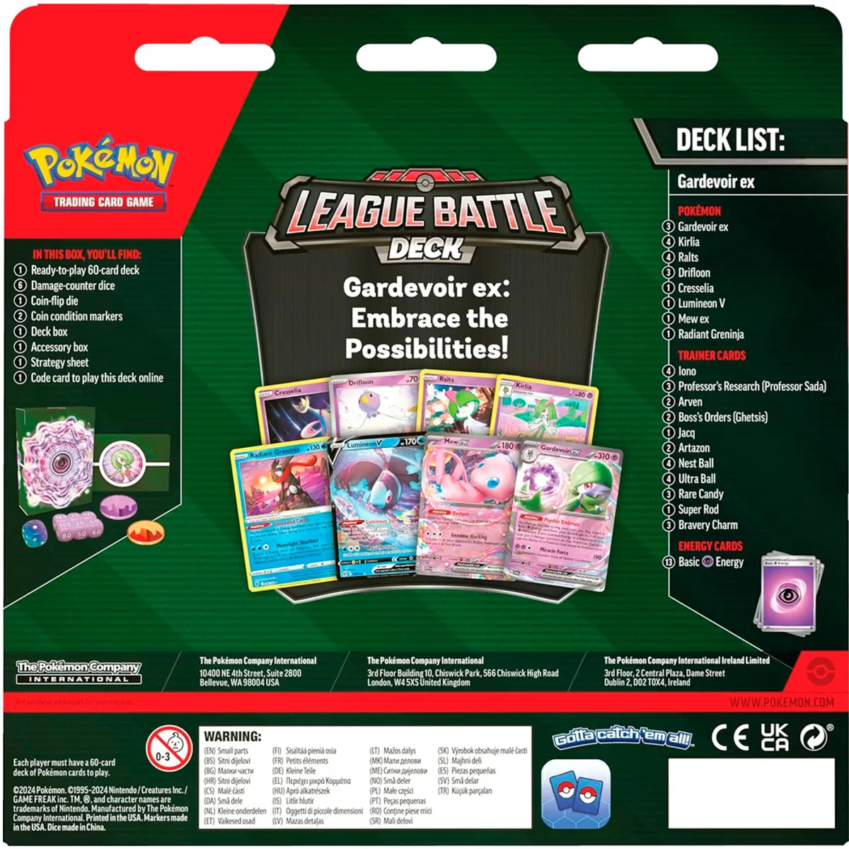 POKEMON - POKEMON TCG GARDEVOIR EX LEAGUE BATTLE DECK EN INGLES