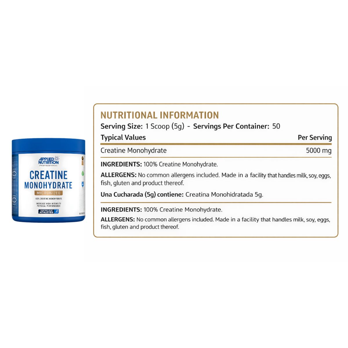 Applied Nutrition - Creatina Applied Nutrition 250 g - Creatina Monohidratada y Micronizada