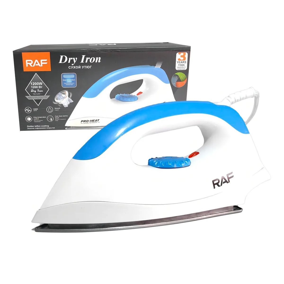 RAFF - Plancha De Ropa Electrica A Vapor De 1200watts Water Spray
