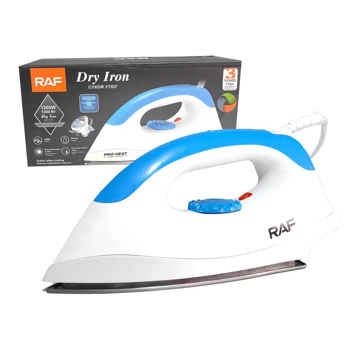 RAFF - Plancha De Ropa Electrica A Vapor De 1200watts Water Spray
