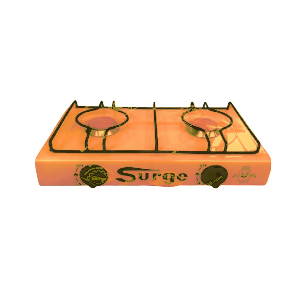 COCINAS SURGE - Cocina a Gas de Dos Hornillas Naranja