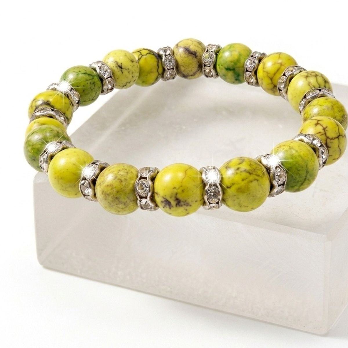 FERNANDA ROMERO JOYAS Y ACCESORIOS - Pulsera Piedra Natural Serpentina - Recarga nuestras energías - Strech