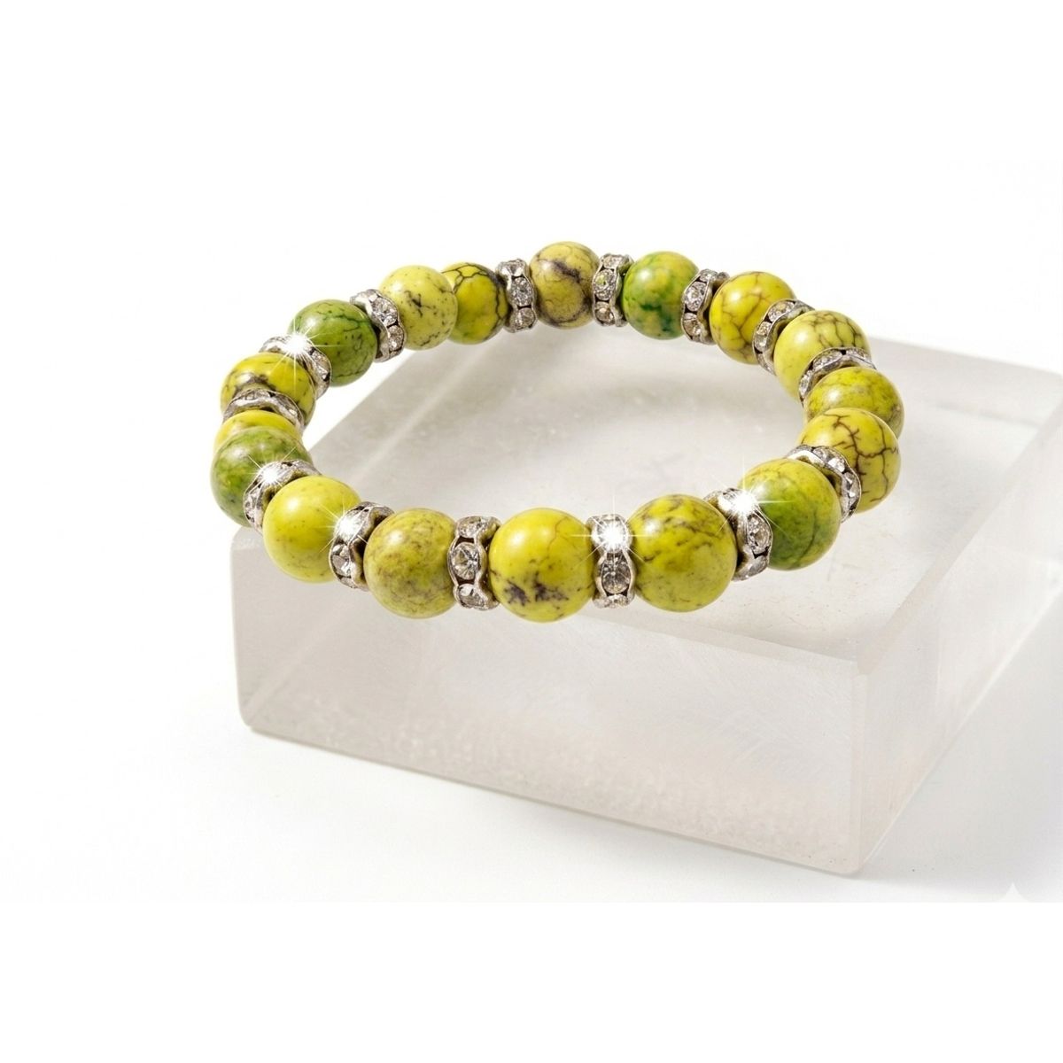 FERNANDA ROMERO JOYAS Y ACCESORIOS - Pulsera Piedra Natural Serpentina - Recarga nuestras energías - Strech