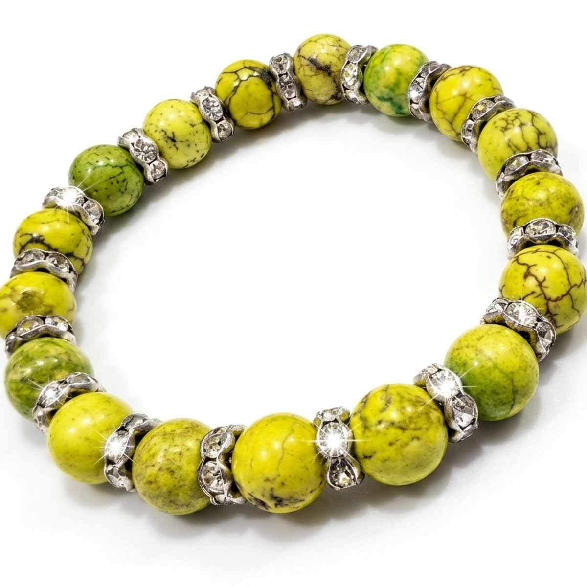 FERNANDA ROMERO JOYAS Y ACCESORIOS - Pulsera Piedra Natural Serpentina - Recarga nuestras energías - Strech