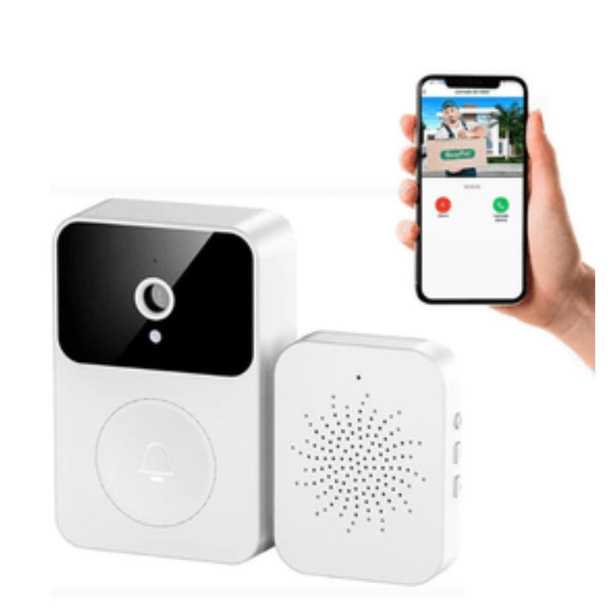 GENERICO - Timbre Inteligente Con Cámara HD Y WiFi