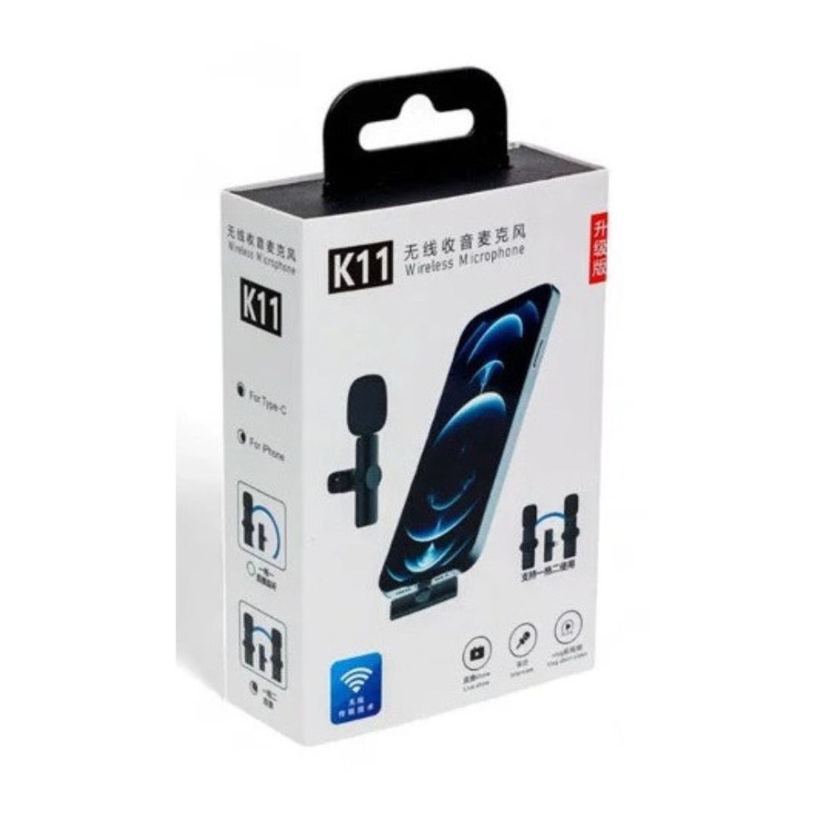 GENERICO - Micrófono Inalámbrico K11 Para Grabación Móvil