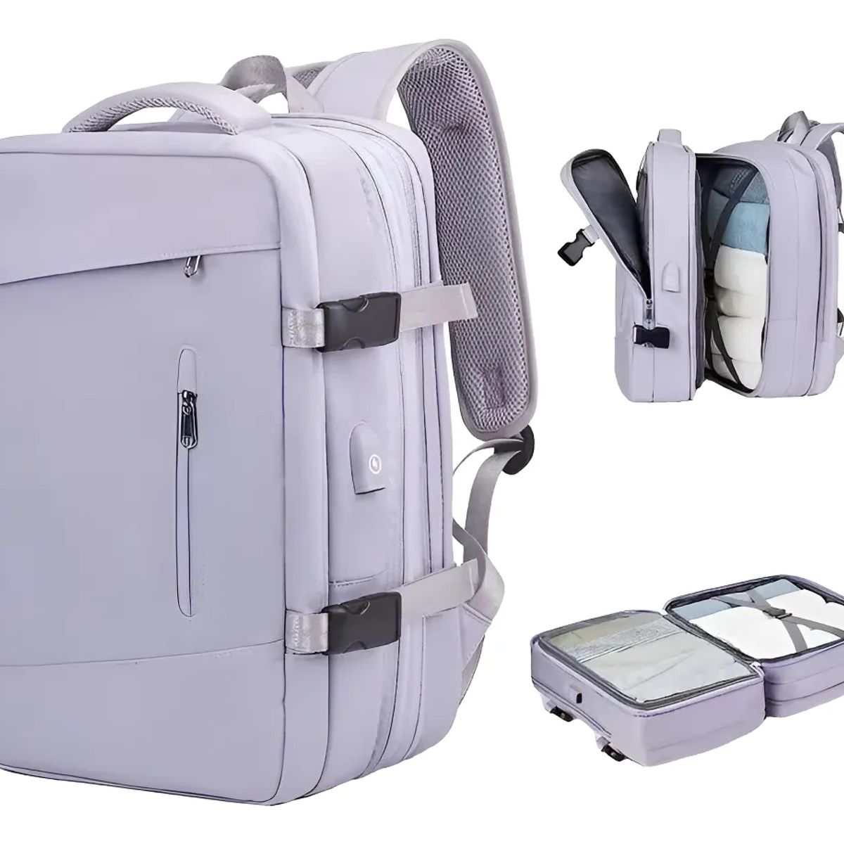 EVERSO - Mochila Deportiva Impermeable Expandible Viaje Laptop 39l
