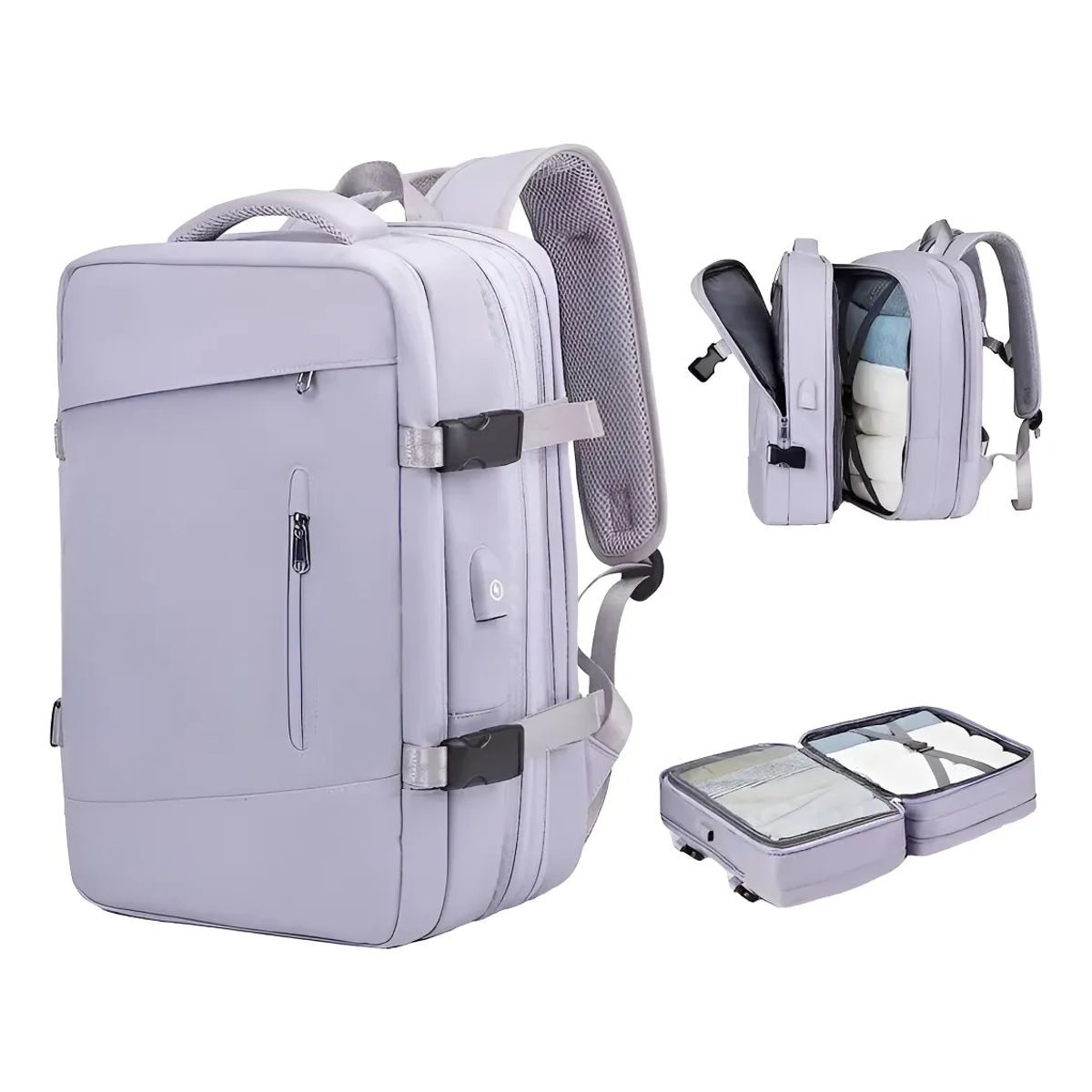EVERSO - Mochila Deportiva Impermeable Expandible Viaje Laptop 39l