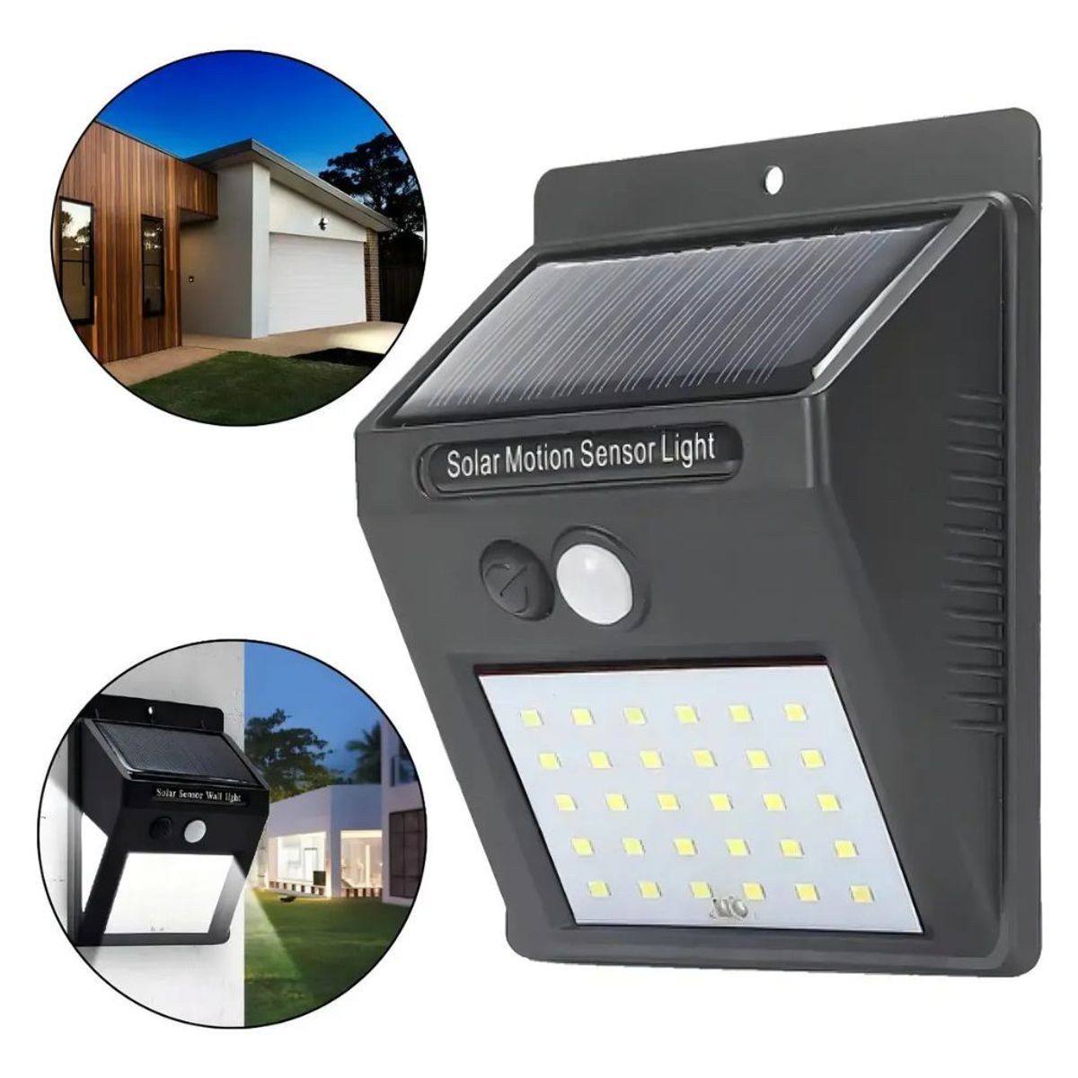 GENERICO - Foco Solar De Pared Con Panel Solar De Alta Eficiencia