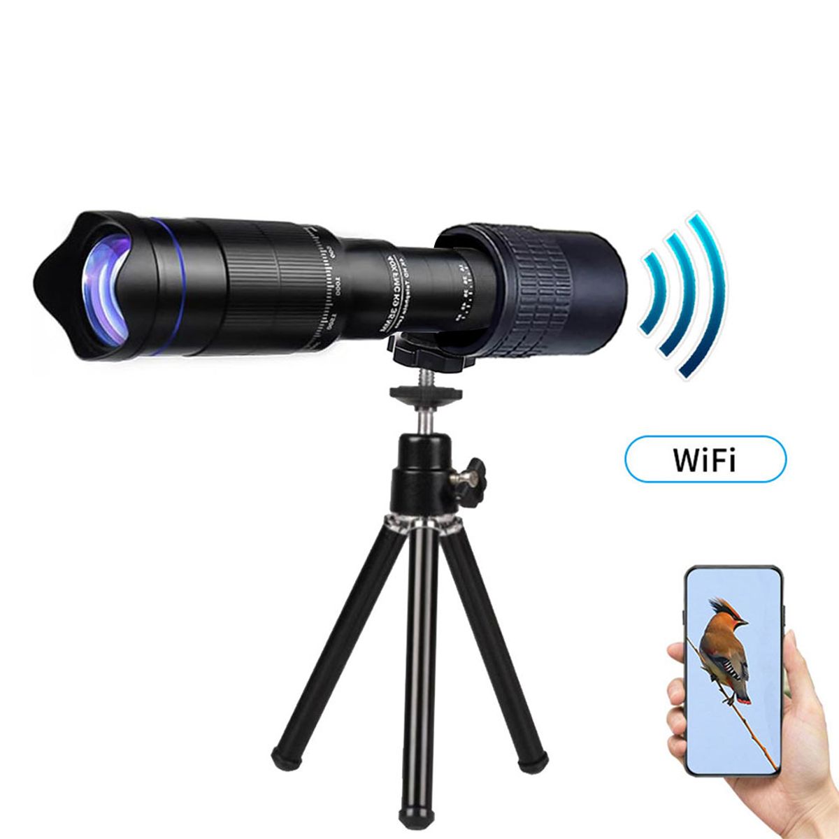 PUREPOWER - Ocular Electrónico con 40X Telescopio para teléfono Inteligentes Astrofotografía Planetaria