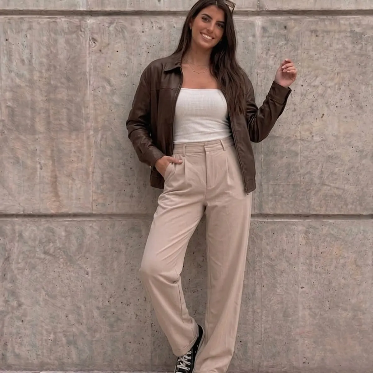 GENERICO - CASACA BOMBER CUERINA OVERSIZE DE MUJER