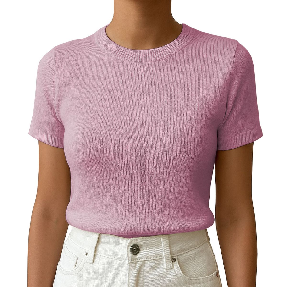 GENERICO - Polo Mujer Manga Corta Color Entero Hilo Tacto Algodon Day362G-18 Color Api