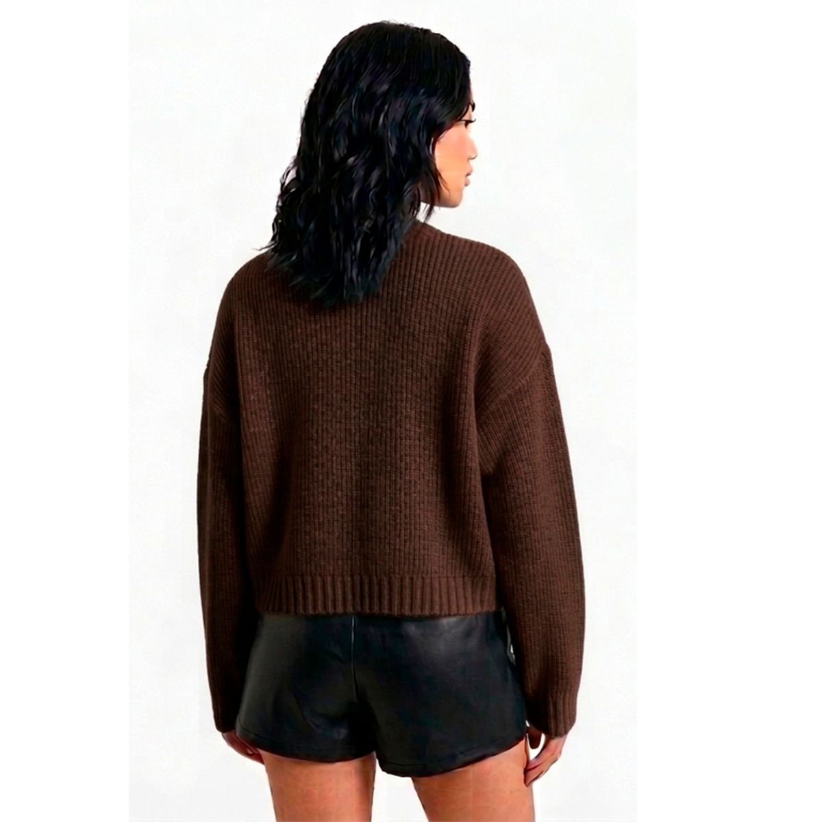 GENERICO - Cardigan Mujer Casual Botones Mlarga Hilo De Algodon 359G-30 Color Marron