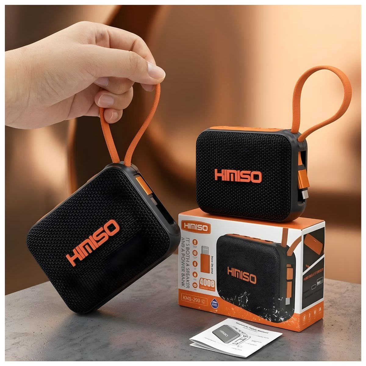 KMS - PARLANTE INALAMBRICO INTELIGENTE RECARGABLE PORTATIL