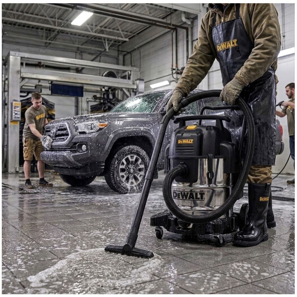DEWALT - Aspiradora y sopladora de polvo y liquido 50 litros acero inoxidable 1300W  DEWALT