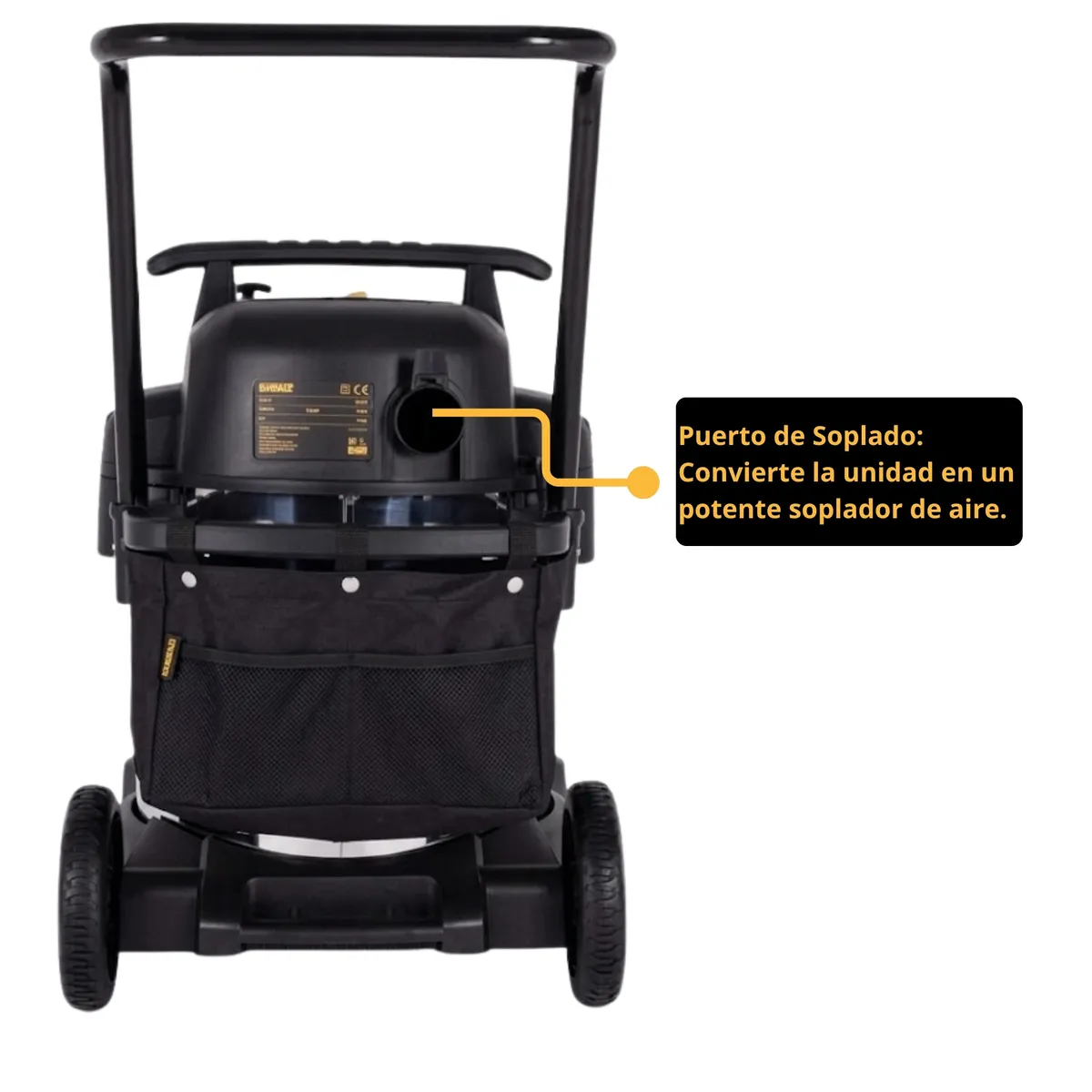DEWALT - Aspiradora y sopladora de polvo y liquido 50 litros acero inoxidable 1300W  DEWALT