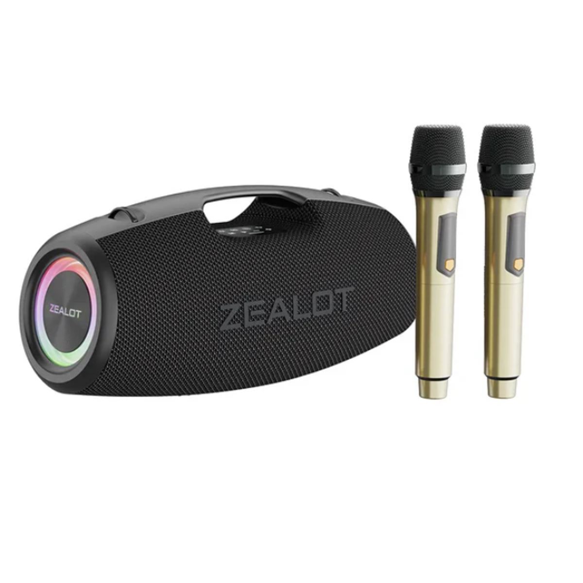 ZEALOT - PARLANTE ZEALOT S78 CON 2 MICROFONOS NEGRO