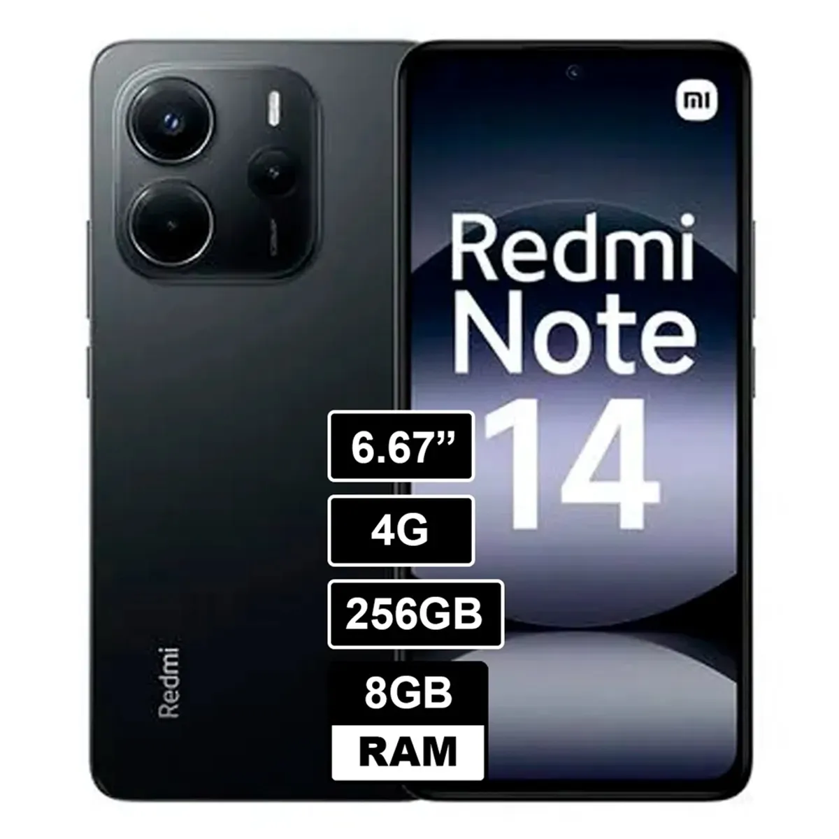 Celular Redmi Note 14 4G 8RAM/ 256GB Negro, marca REDMI - Foto Principal