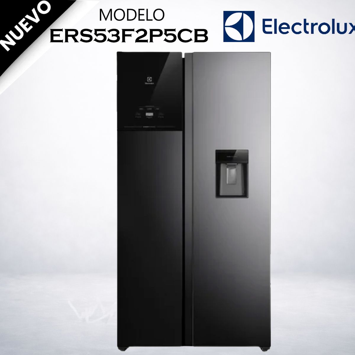 ELECTROLUX - Refrigeradora No Frost Side by Side 522L Inverter AutoSense Negra  ERS53F2P5CB