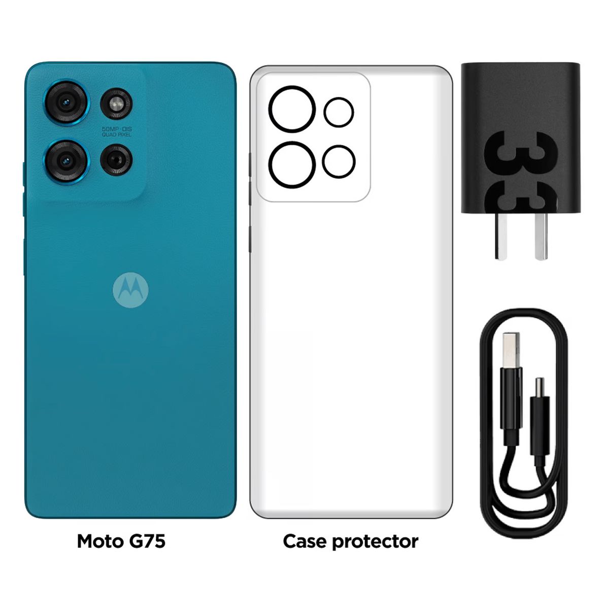 MOTOROLA - Celular Libre Motorola Moto G75 6,7 Pulg 256GB 8GB RAM Azul