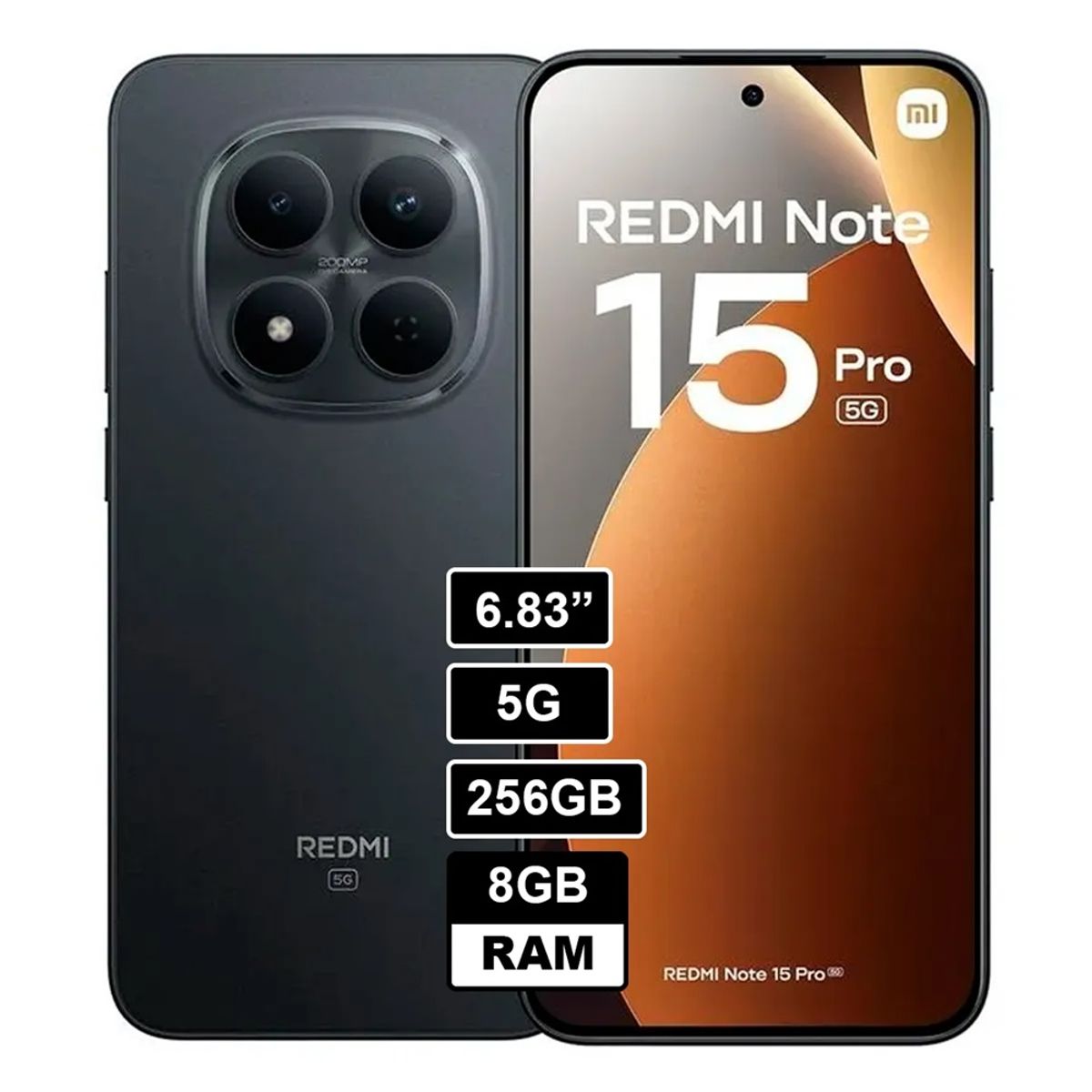 XIAOMI - REDMI NOTE 15 PRO 5G 8GB 256GB NEGRO