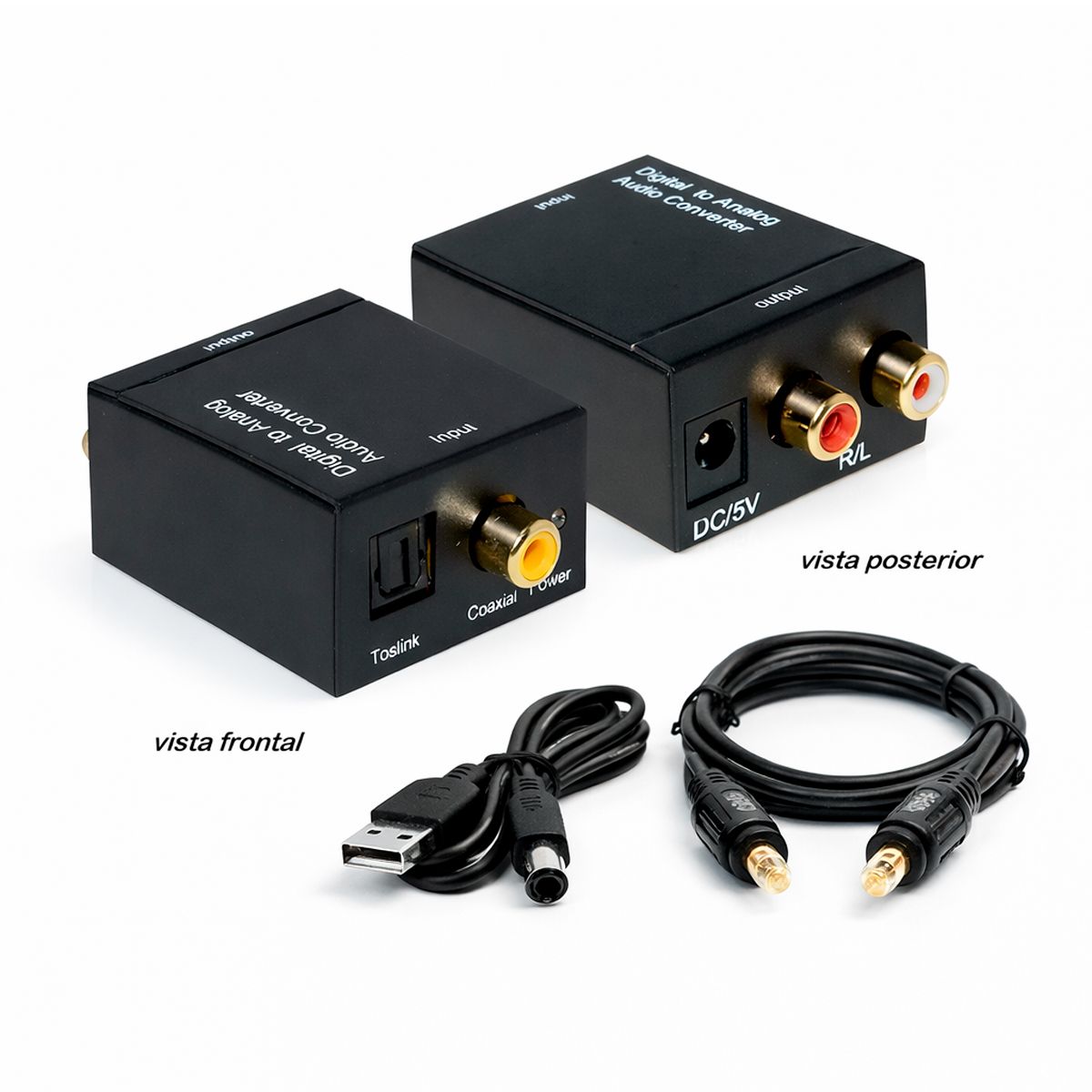 SEISA - Convertidor Audio Digital A Analogico RCA Toslink Coaxial TV