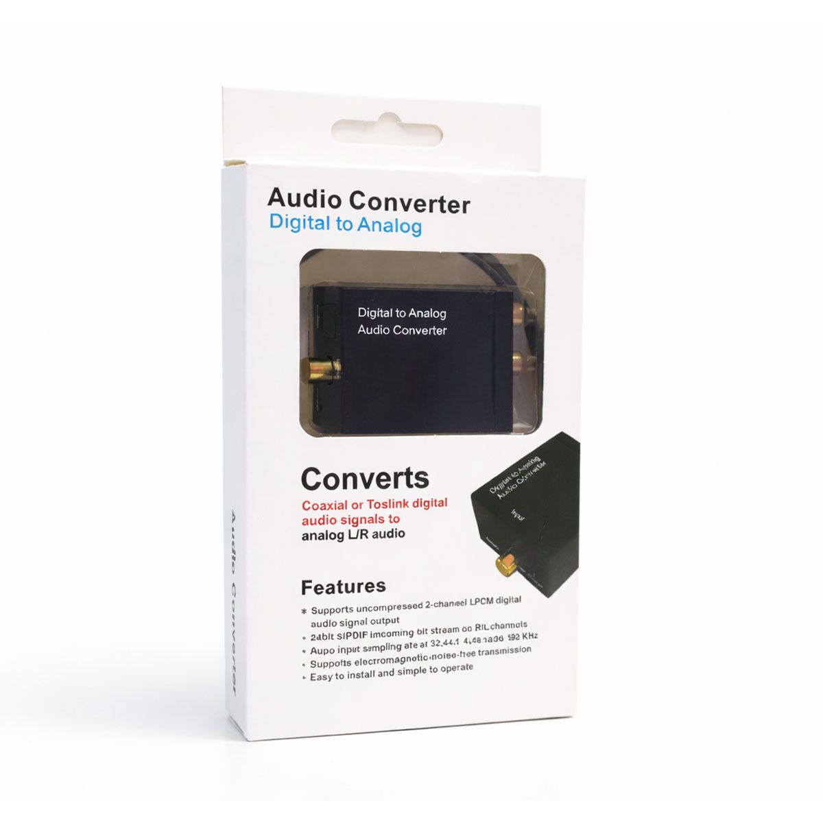 SEISA - Convertidor Audio Digital A Analogico RCA Toslink Coaxial TV
