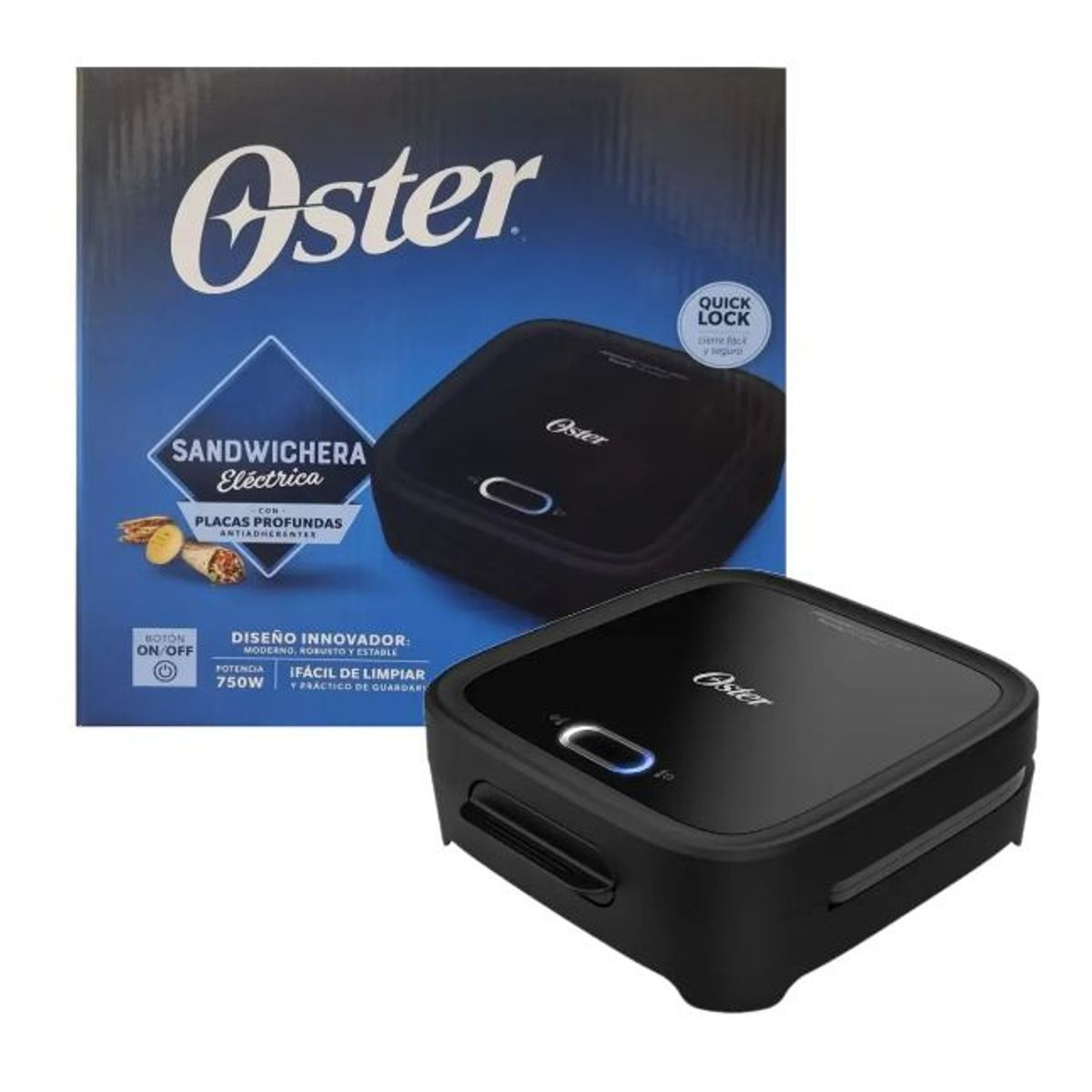 OSTER - Sandwichera Oster Original Antiadherente Platos Hondos