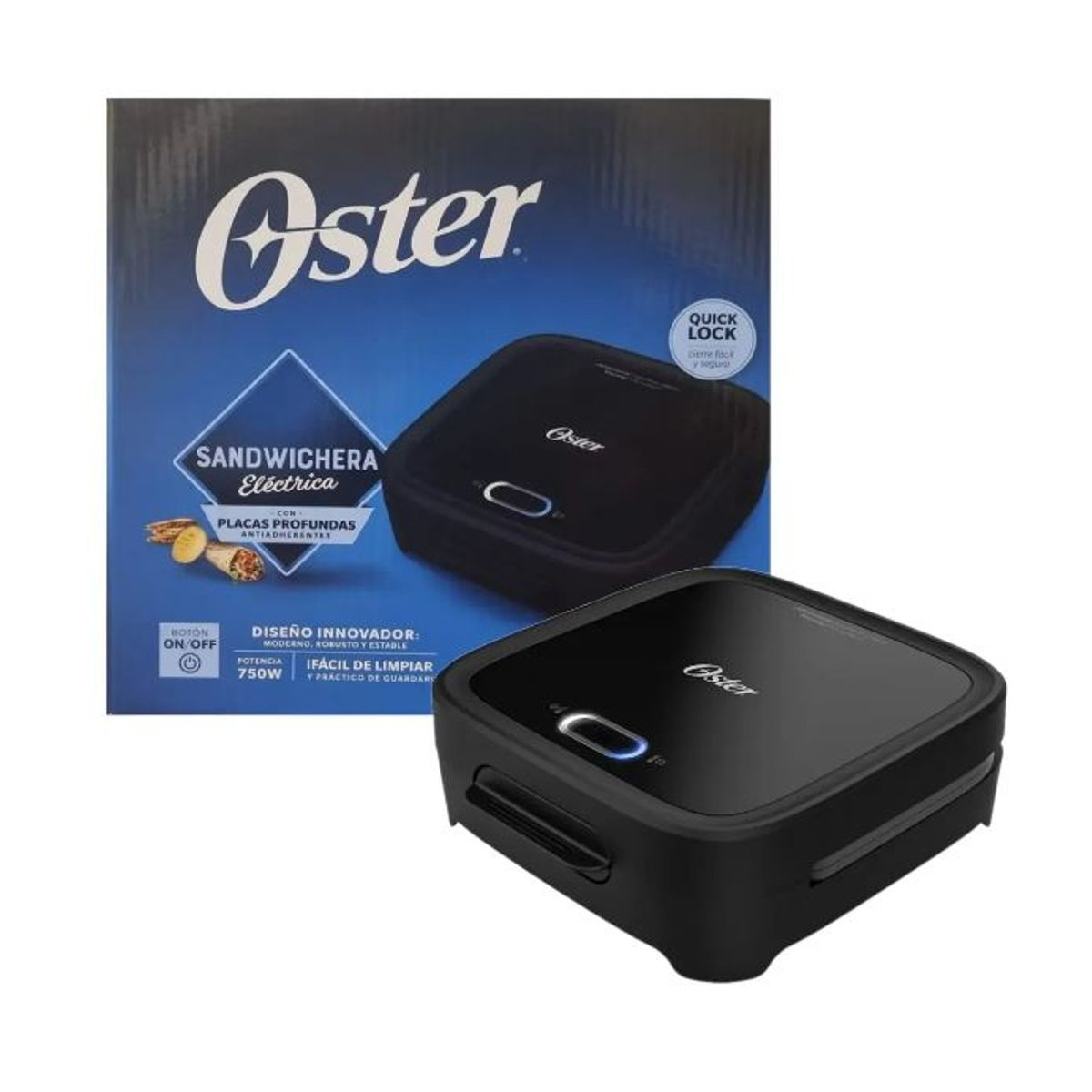 OSTER - Sandwichera Oster Original Antiadherente Platos Hondos