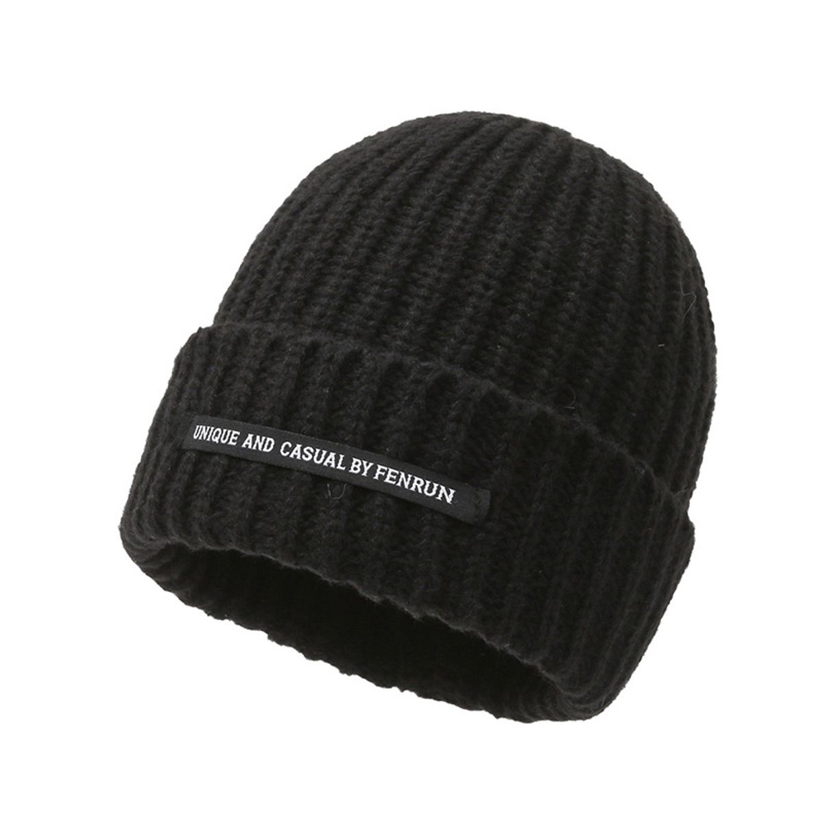 KAST PE - Beanie Myst de Punto con Diseño Moderno  Negro