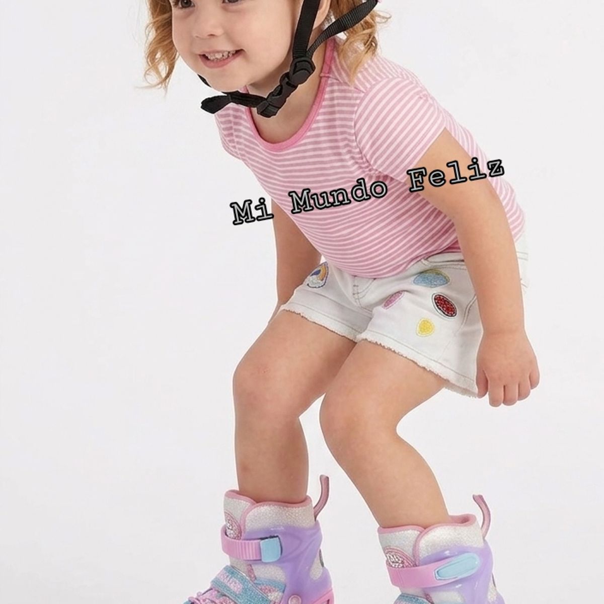 OXIEPRO - Patines para Niños Niñas Unicornio Regulables Talla S con Set Proteccion