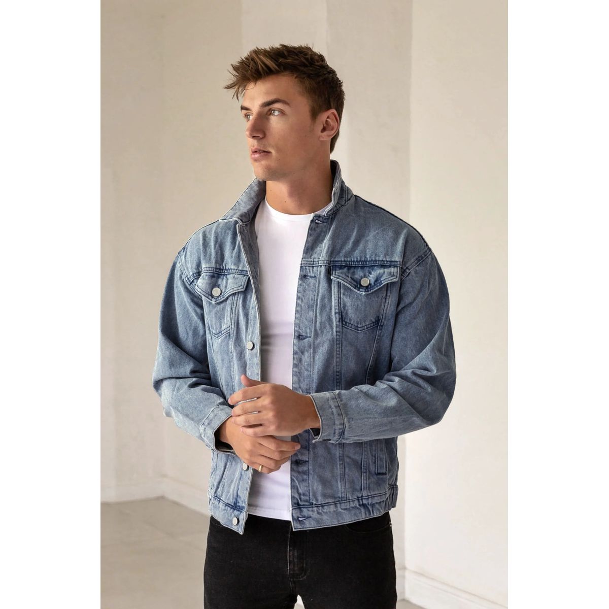 GENERICO - Casaca Denim Jean Hombre