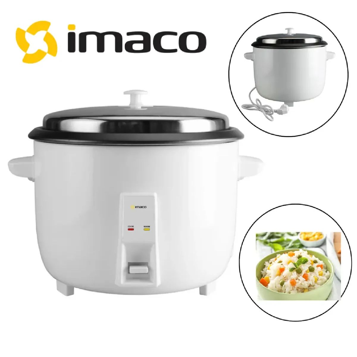 IMACO - Olla Arrocera Imaco RC56 5.6 Litros – Blanco