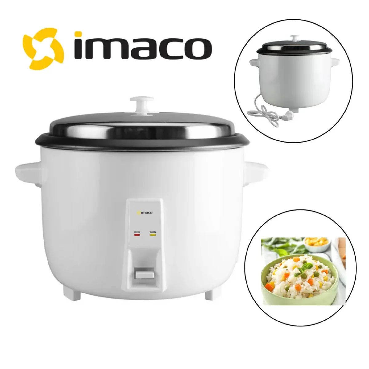 IMACO - Olla Arrocera Imaco RC56 5.6 Litros – Blanco